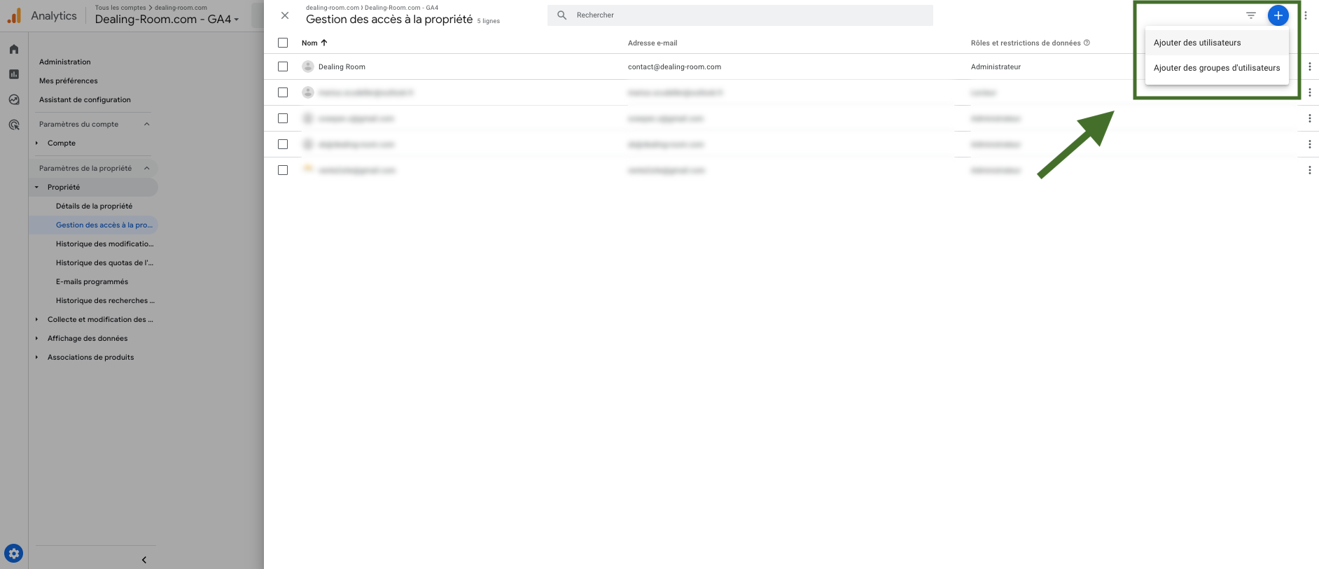 Ajouter l'email du Candidat Repreneur en lecture